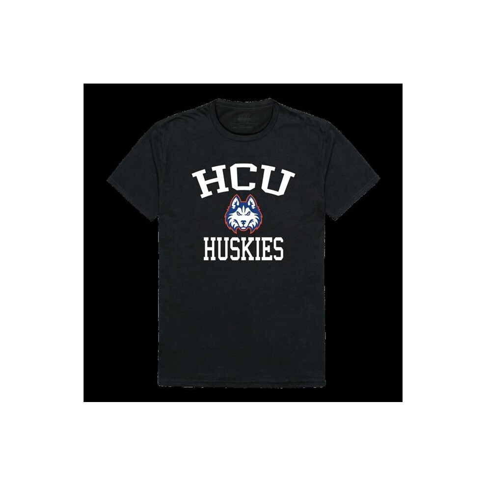 W Republic 539-524-BK2-05 Houston Christian University Huskies Arch T-Shirt, Black - 2XL-image-OPC-PGH2JMH-NEW