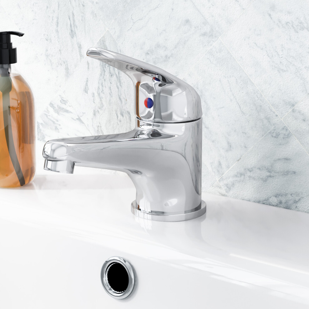 Studio Single Lever Basin Mono Mixer Tap & Slotted Sprung Waste 7427009334388