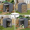 Living And Home 4x6FT Galvanized Tube Storage Shed 4