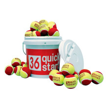 Oncourt Offcourt Quick Start 36 """" Red Felt Balls - 60 Ball Bucket