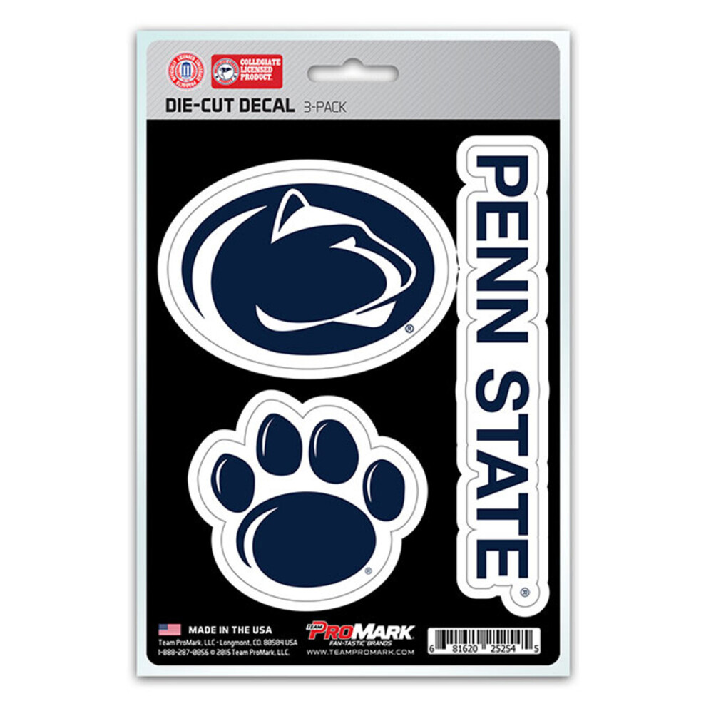 Penn State Nittany Lions Decal Die Cut Team 3-Pack-image