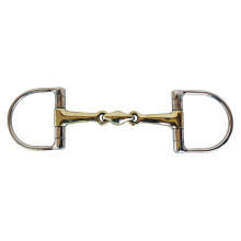 CHALLENGER Morso da Cavallo Doppio Giunto Dee-Ring 5" Bocca a Forma di Osso 35568