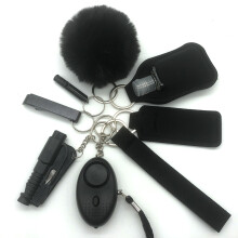 (Black) Outdoor Self Defense Keychain Accessories Self Defense Keychain Women Products