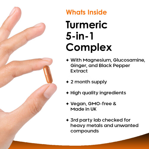 New Leaf Product Turmeric 5In1 Complex + Magnesium, Glucosamine, Ginger & Black Pepper 1