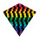 Cubos de 25 polegadas Colormax Nylon Diamond Kite com linha e enrolador/al   a por x-kites 1