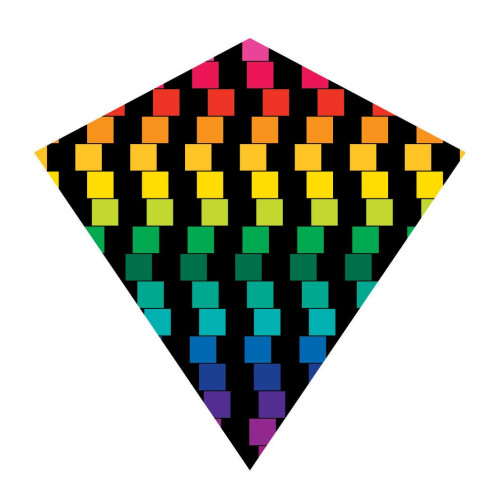 Cubos de 25 polegadas Colormax Nylon Diamond Kite com linha e enrolador/al   a por x-kites