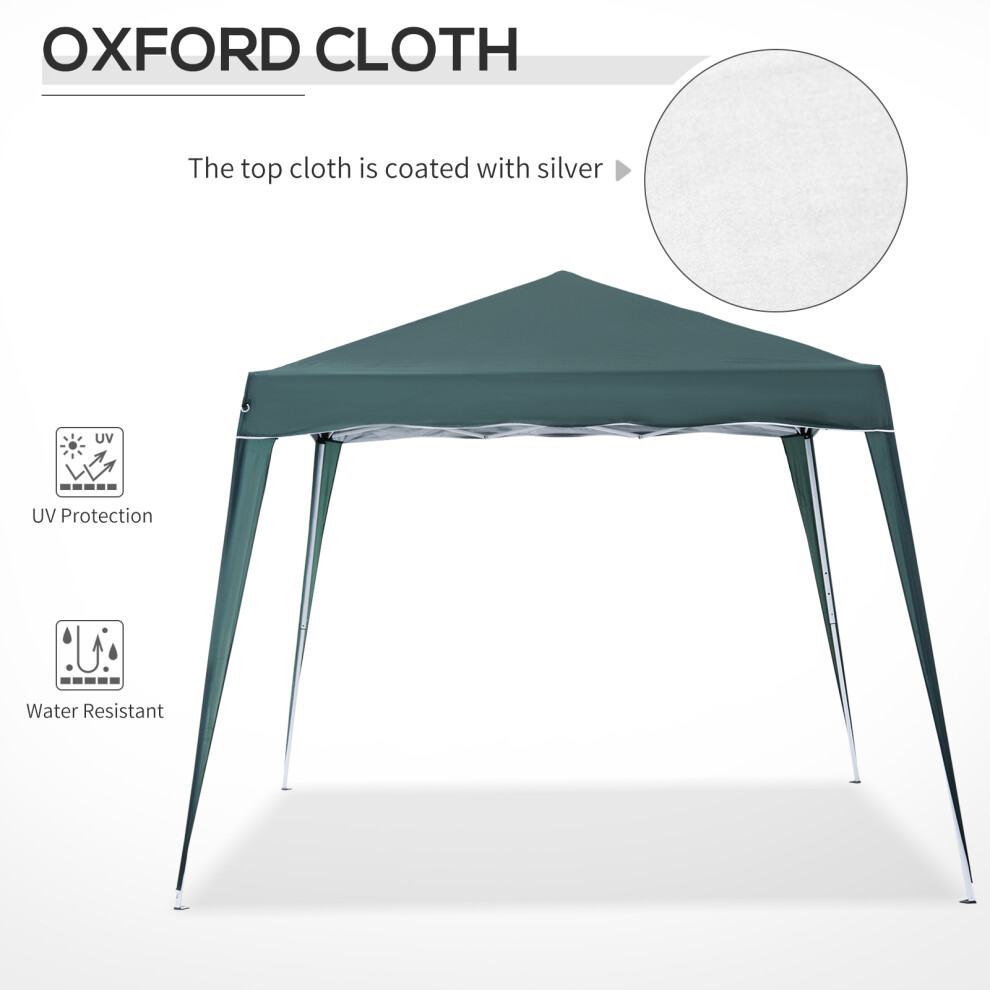 Outsunny Garden Pop Up Gazebo Tent Party Water-Resistant 2.5 X 2.5M Green