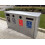 Quad, Multi-Waste Management Bin, 4 Apertures, Silver 3