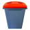 87 Litre Slim Bin, Grey Base & Red 2 Hole Lid 4