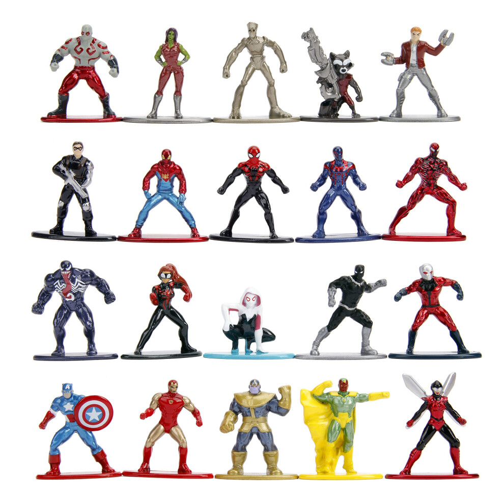Lot de 20 figurines de collection en m?tal moul? sous pression Marvel 1,65" Vague 1 Jouets
