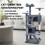 (Charcoal Grey) Large Cat Tree Activity Centre Multilevel Scratching Post 138cm Climbing Tower 7