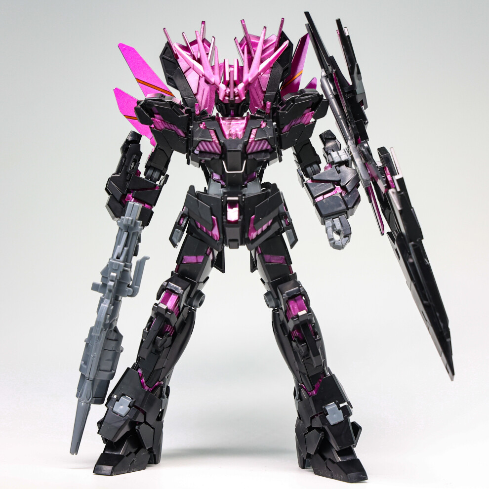 (xingdong, no box) XINGDONG HG 1/144 BANSHEE Norn Unicorn 02 Black Purple Color Assembly Model Kit Action Figures Plastic Model Kit Customized Toy