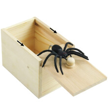 Oiuros Spider Prank Scare Box Rucne vyrben Zbava Praktick Prekvapen Vtipn krabicky Vesel Halloweensk falen drkov krabicka pro dospel det