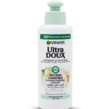 Garnier Ultra Doux Moisturizing Leave-in-Cream 200mL | Intensely Nourishes and Revitalizes Hair, With Almond Milk, For All Hair Types, Vegan Formula