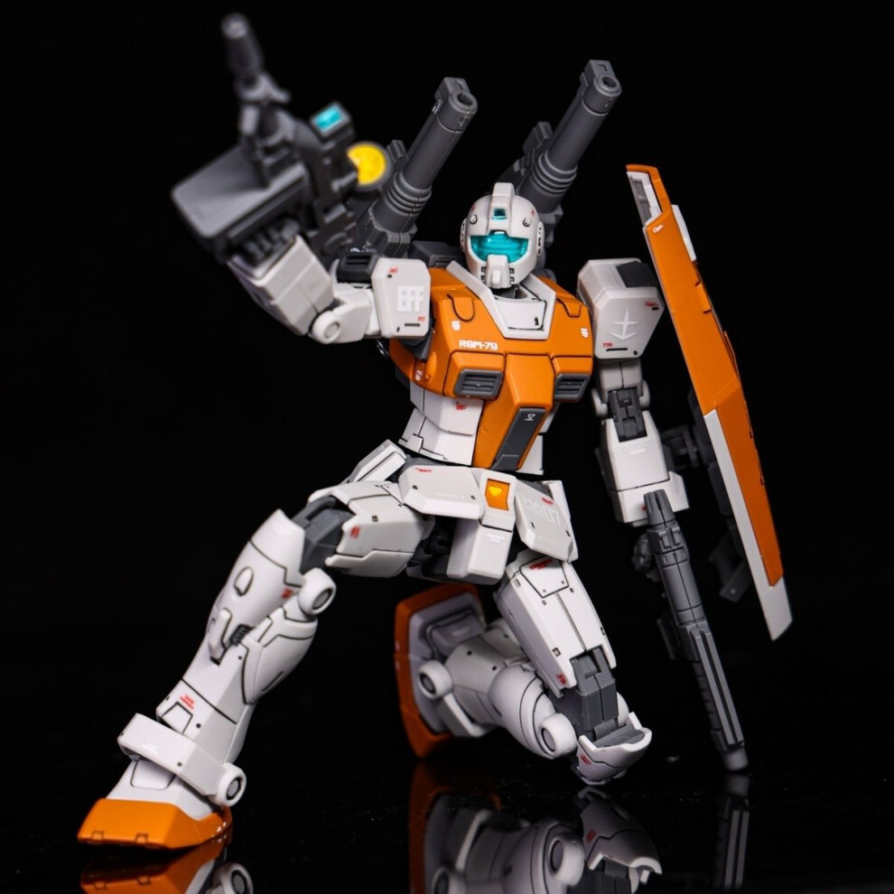 (GM Moroccan, with box) GK Gaoke HG 1/144 RGM-79 GM Moroccan Two Cannon Ver Front Type Model Kit Assembly Action Figures Robot Plastic Model Toy Gifts