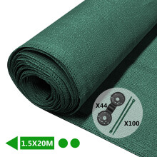 (1.5x20m, Green) VOUNOT Privacy Netting HDPE Shading Net, 75% Shading Rate