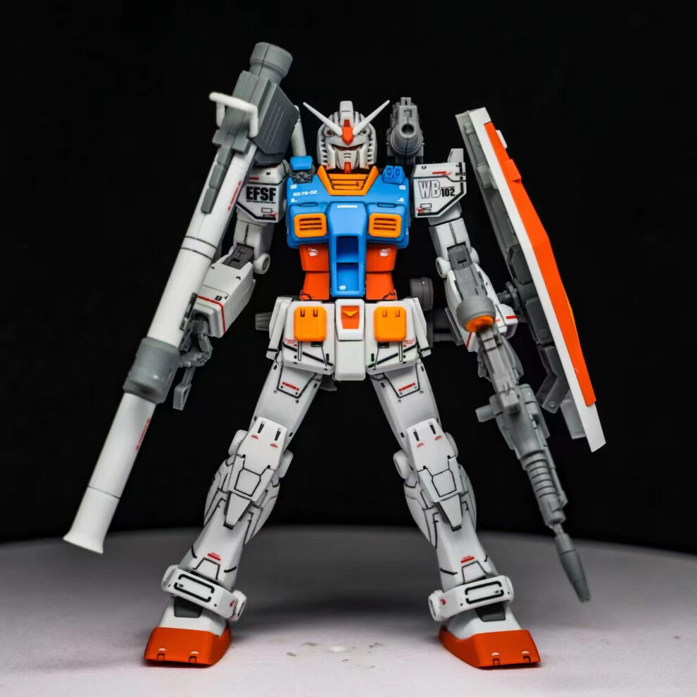 (A, with box) Xingdong HG 1/144 RX-78 GTO VER 2.0 Model Kit Assembly Action Figures Collection Robot Figurine Plastic Model Hobby Toys Gifts