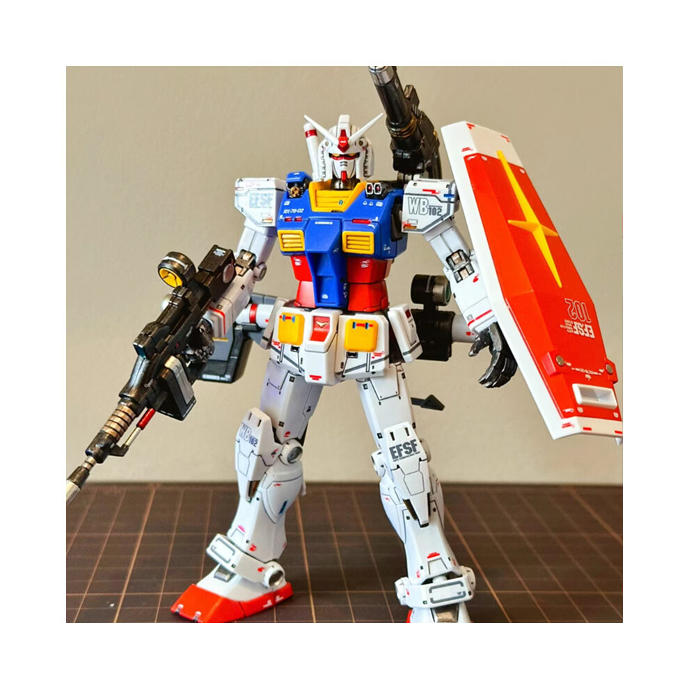 (C, with box) Xingdong HG 1/144 RX-78 GTO VER 2.0 Model Kit Assembly Action Figures Collection Robot Figurine Plastic Model Hobby Toys Gifts