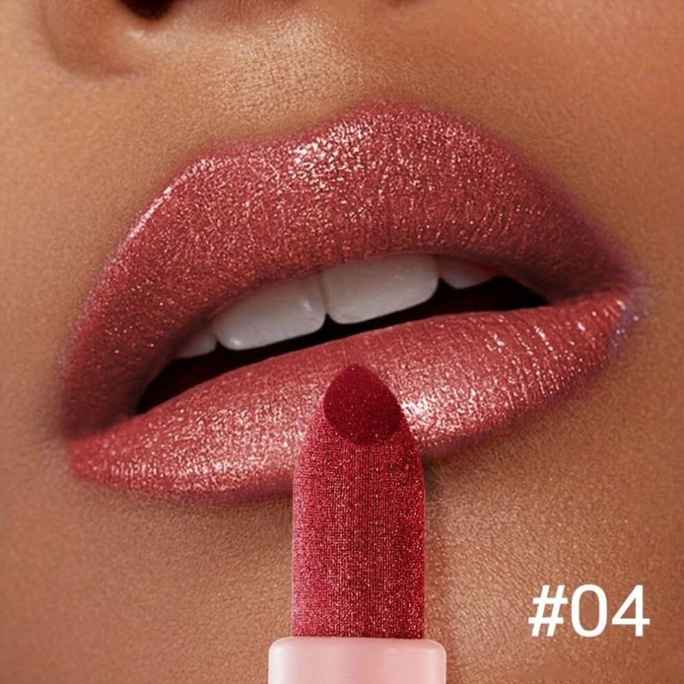 (4#) High Pigment Glitter Lipstick with Sparkle & Shimmer Finish