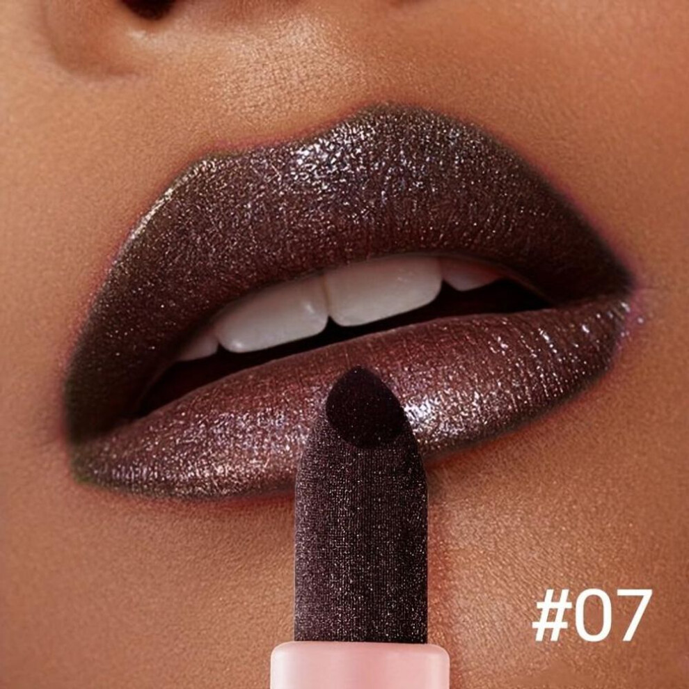 (7#) High Pigment Glitter Lipstick with Sparkle & Shimmer Finish