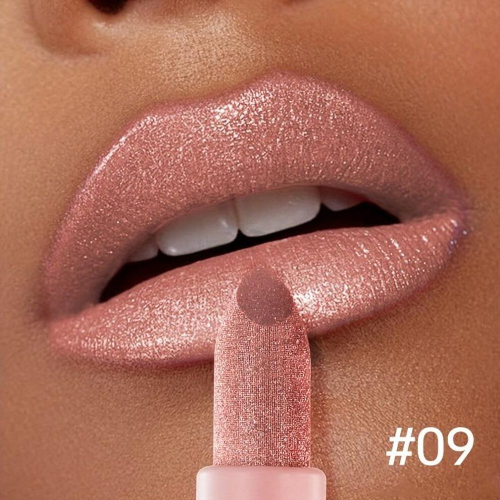 (9#) High Pigment Glitter Lipstick with Sparkle & Shimmer Finish