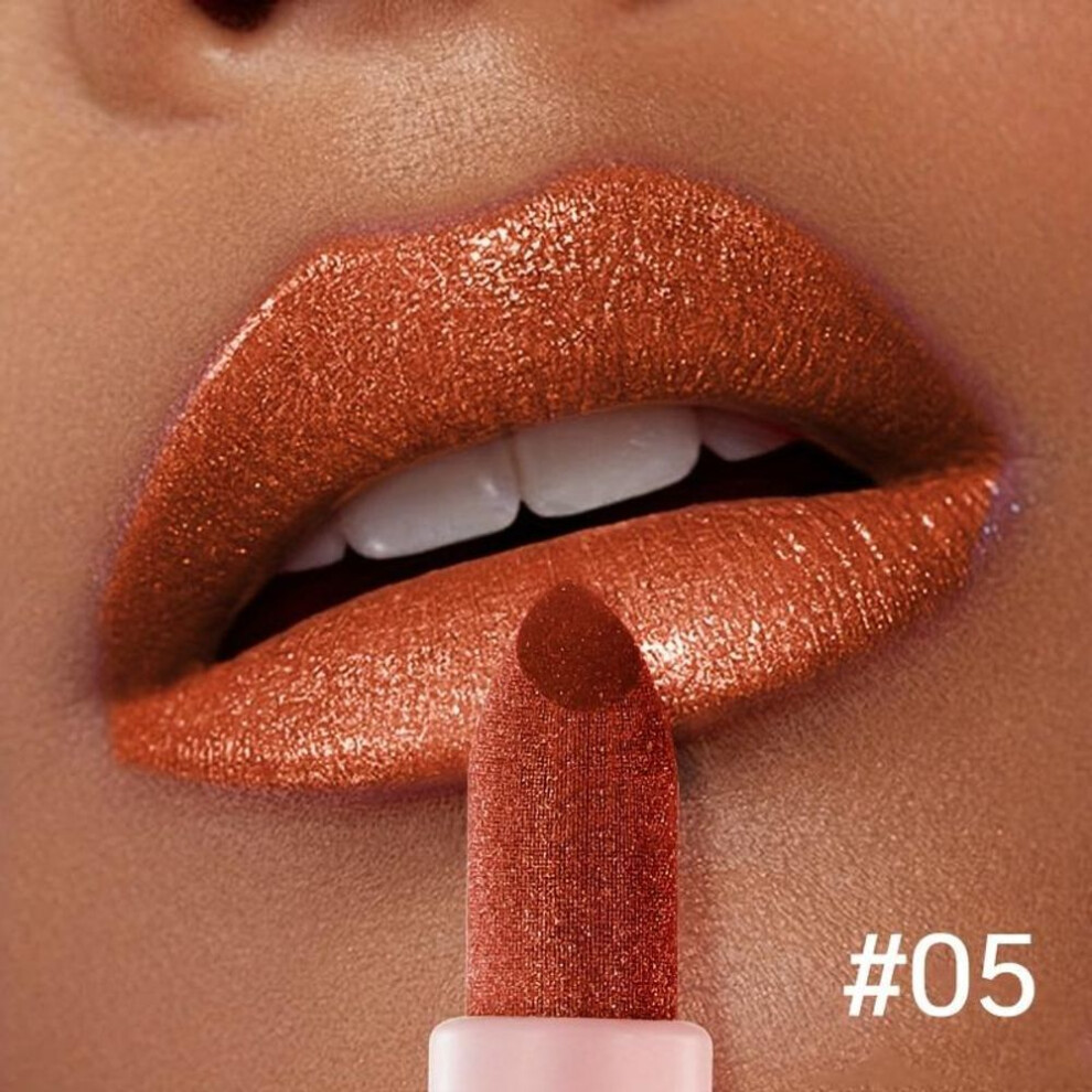 (5#) High Pigment Glitter Lipstick with Sparkle & Shimmer Finish