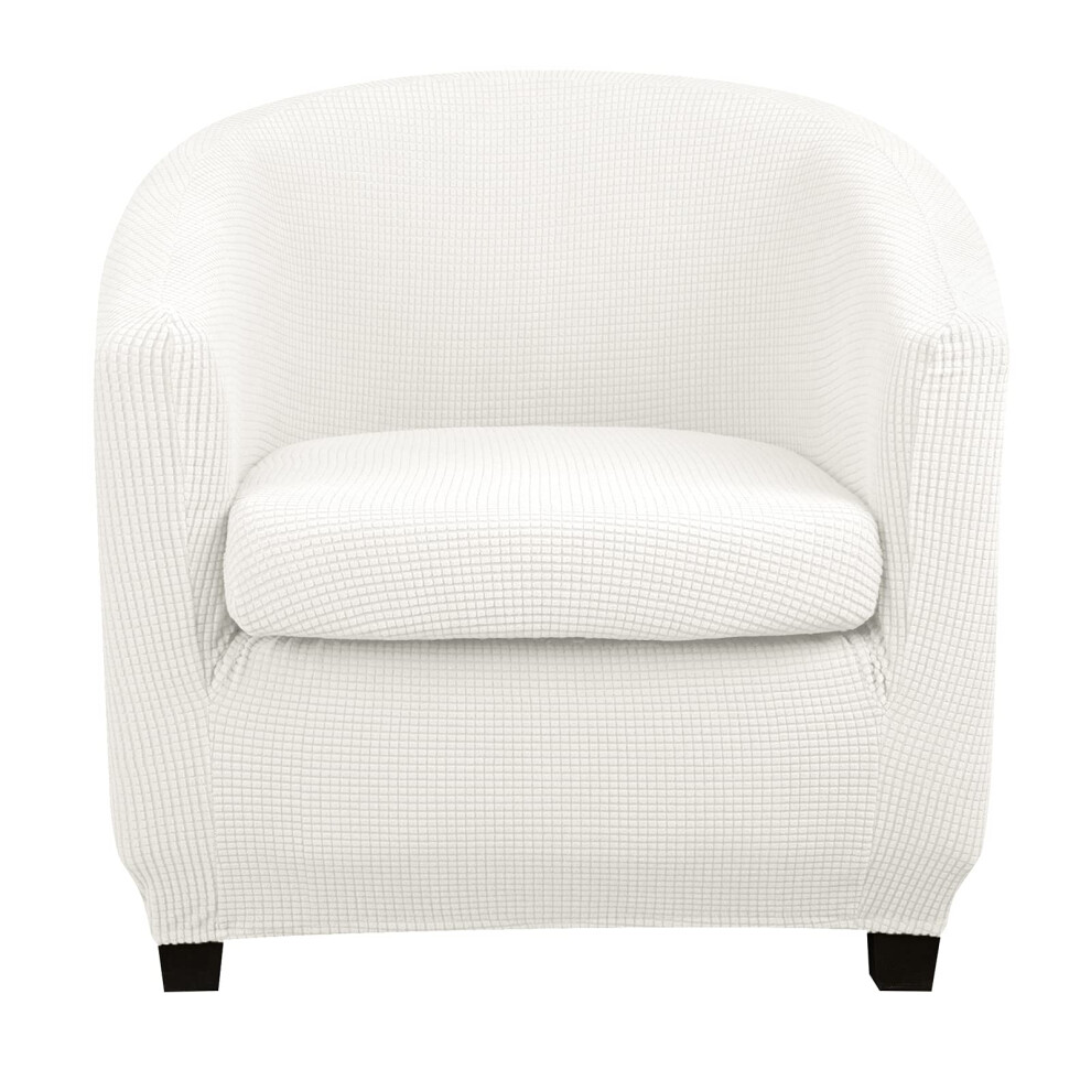Housse de fauteuil club Lellen avec housse de coussin de siège, accent baignoire ronde A