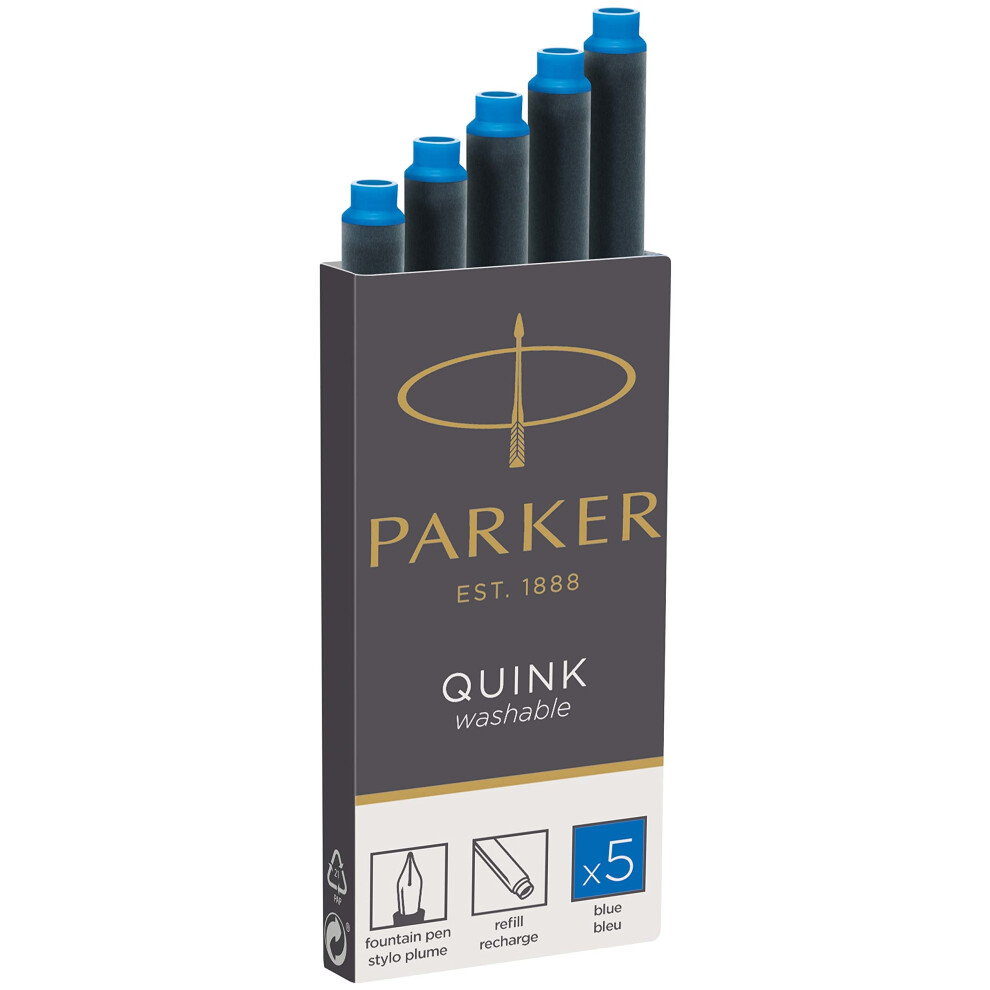 Parker 1950382 Quink Fountain Pen Refill Box of 5