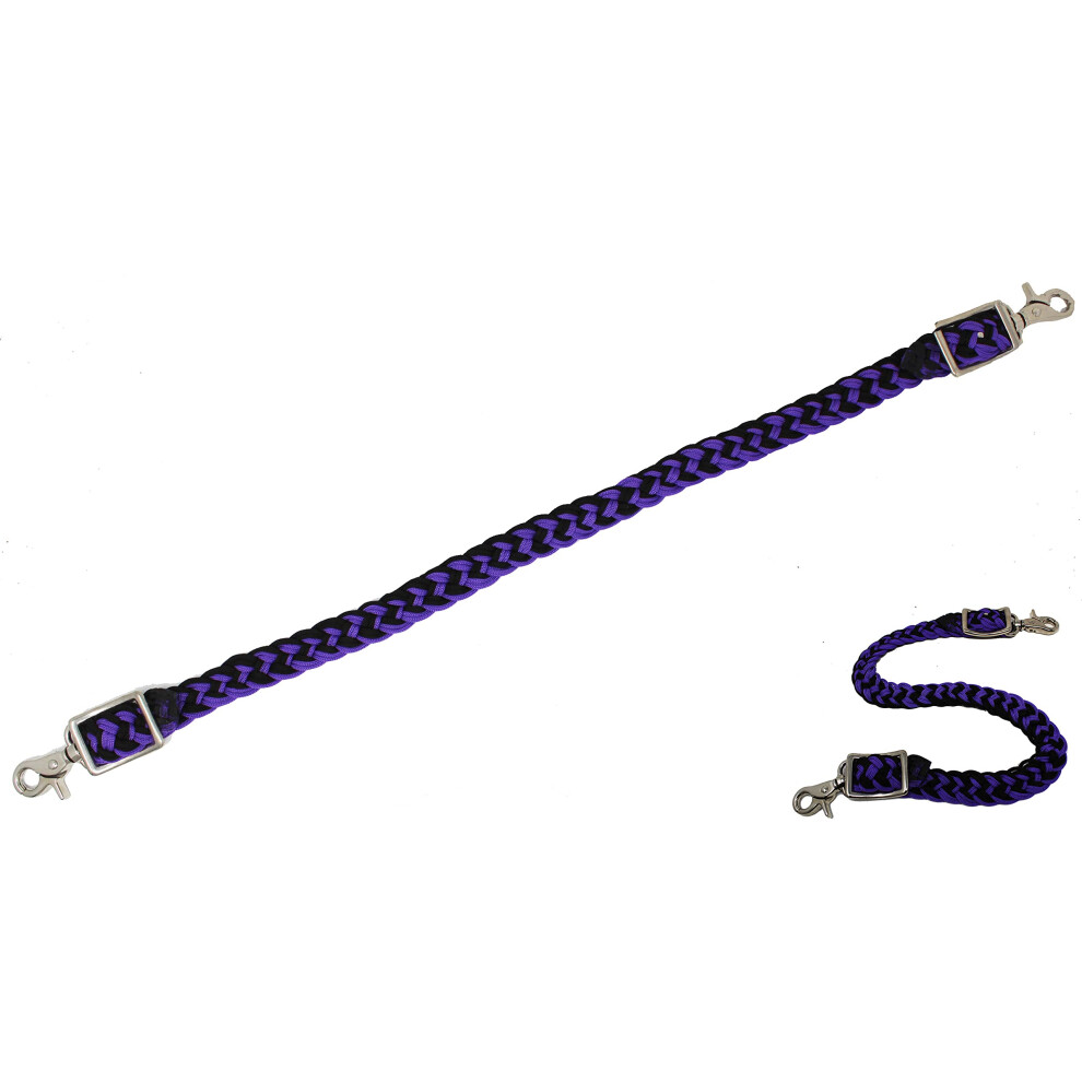 Correa De Pecho Con Trenzado De Nailon Para Caballos Challenger, Color Morado, 105J05PR-image