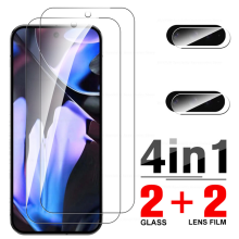 (2 Glass 2 Lens Film, Pixel 9 Pro XL) Tempered Glass Case For Google Pixel 9 Pro XL 4in1