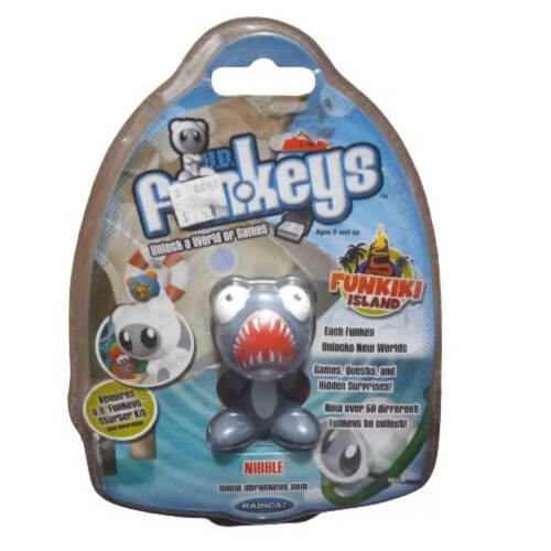 (Grey and blue Nibble) Funkeys Figurine Computer Game Toy Figure