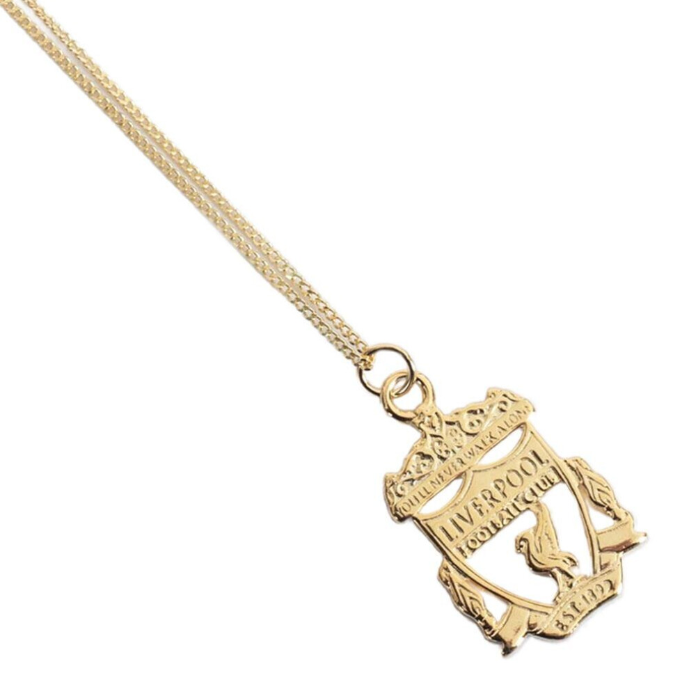 Liverpool Fc 18Ct Gold Plated On Silver Crest Pendant & Chain Silver,Gold
