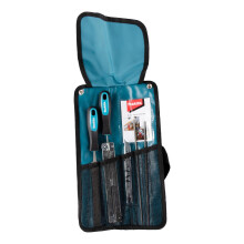Slijpkit - MAKITA - D-72154 - 3 ronde vijlen 4 mm - Waterdichte tas - Compact