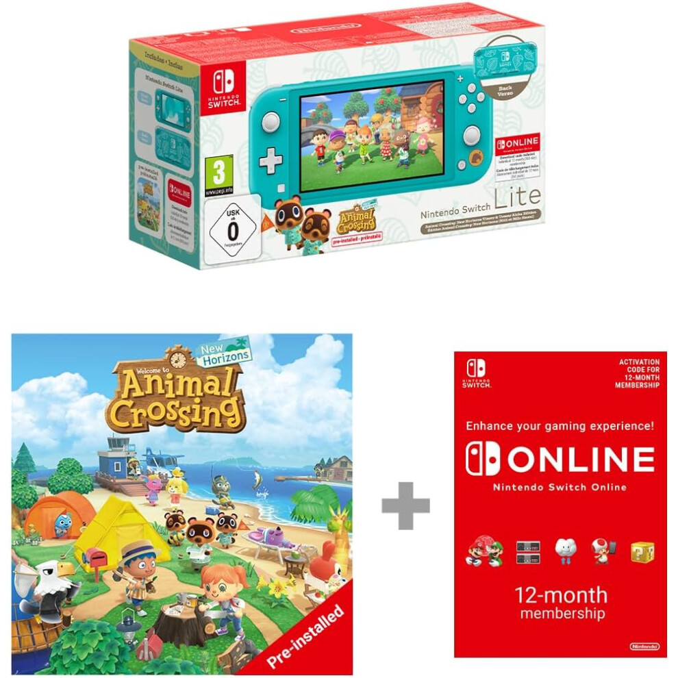 Nintendo Switch Turquoise: Timmy & Tommy's Edition+ Animal Crossing