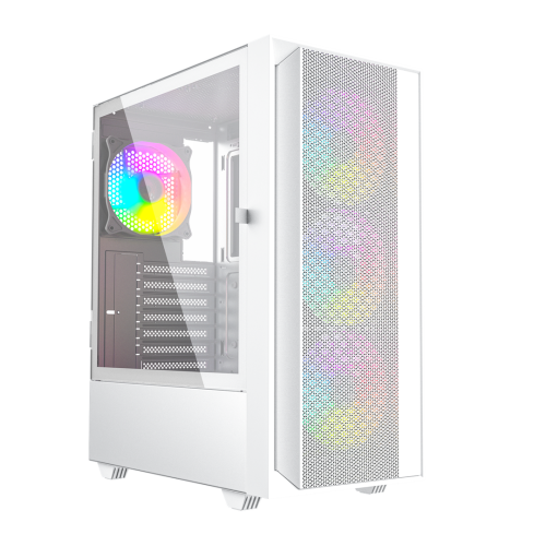 PC-behuizing - Gembird - Fornax 4000 - Wit - ARGB-koeling - Midi ATX