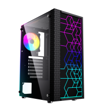 Semi-Tour ATX Behuizing - GEMBIRD - Fornax 2500 ARGB - Multicolor - 41x49x24 cm - Compatibel met ATX