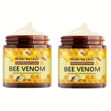 (2 Bottle) Water Ice Levin Bee Venom Facial & Neck Cream with Honey, Aloe Vera & Glycerin - 50g | Hydrating & Moisturizing Formula
