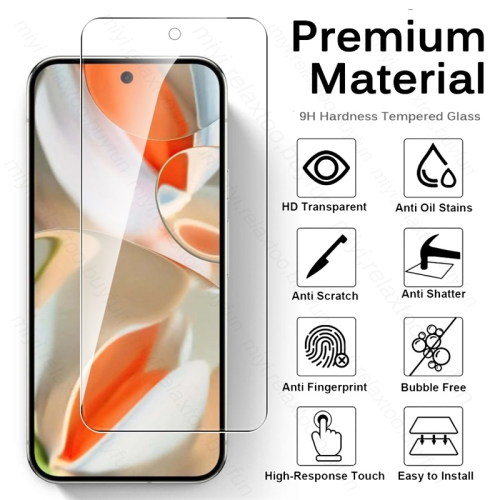 (4Pcs-Transparent, For Pixel 9 Pro) 4Pcs Protective Glass for Google Pixel 9 Pro XL 5G 2