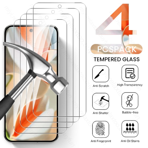 (4Pcs-Transparent, For Pixel 9 Pro) 4Pcs Protective Glass for Google Pixel 9 Pro XL 5G 1
