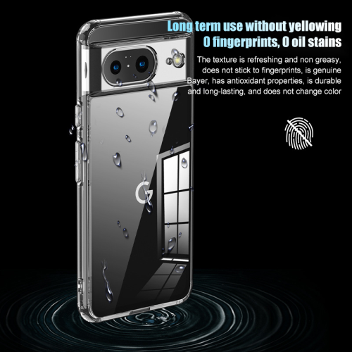 (Transparent, For Pixel 8A) Luxury Silicone Clear Soft Case For Google Pixel 8 2