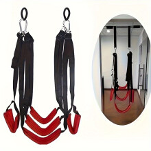 (Black and red 5 stripes) Outdoor Swing Adjustable Rope Adult Fitness Equipment Garden Swing Love Swing Sexy Toys Hanging On Door Swing