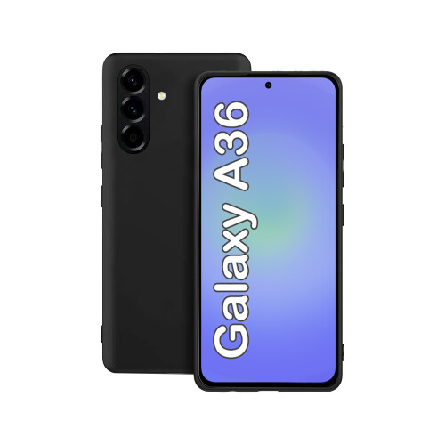 (Black) For Samsung Galaxy A36 Silicone Gel Cover Case 2