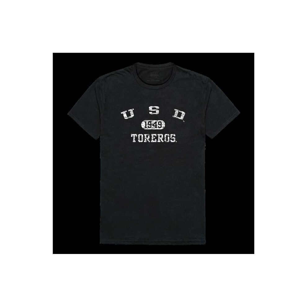 W Republic 574-197-BLK-02 University of San Diego Toreros Distressed Arch College T-Shirt, Black - Medium-image-OPC-PGH8YD6-NEW