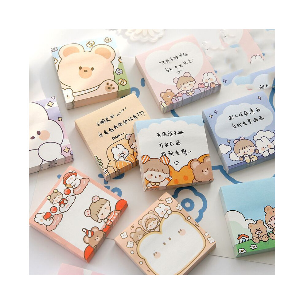 Memo Sticky 100sheets Pad Message Notes Decorative Stationery Supplies Notepad