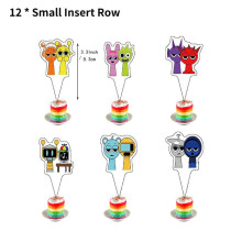 (Cupcake Topper) Pull Birthday Sprunki Flag Balloon Cake With Girls And Kids Party Decorations