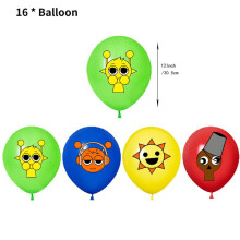 (Balloon) Pull Birthday Sprunki Flag Balloon Cake With Girls And Kids Party Decorations