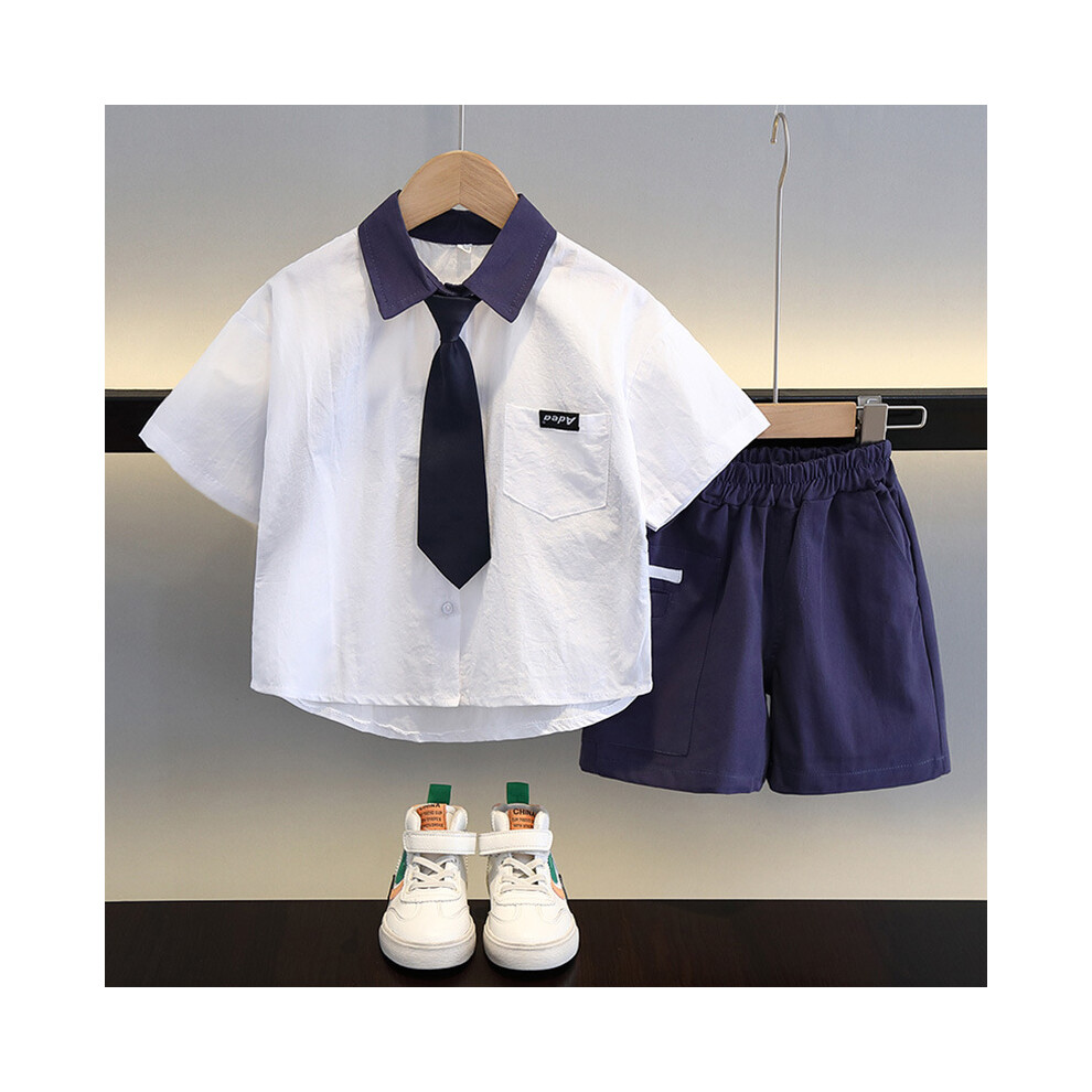 (White, 110cm) Chic Breathable And Boys Summer Ensemble Perfect For Playtime Performances And-image-OPC-PGH9986-NEW