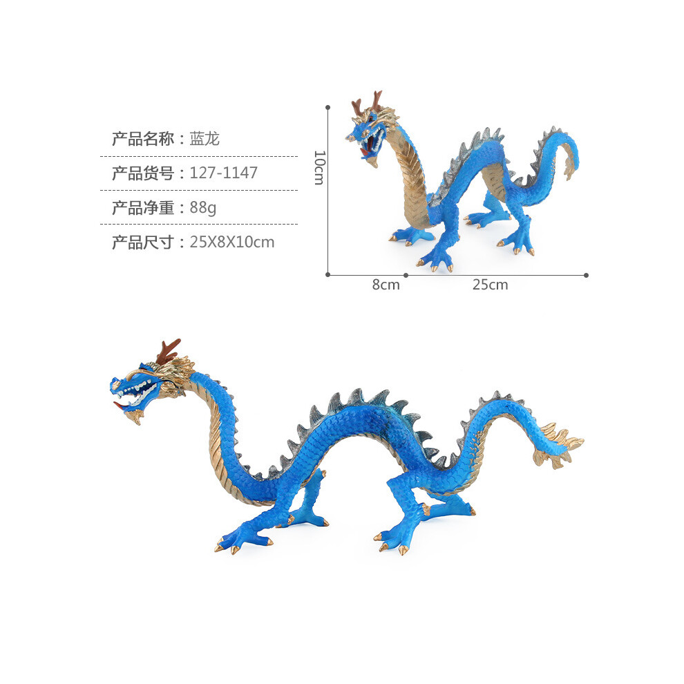 (Blue Dragon) Pvc Eastern Colorful Dragon Static Model Ideal For Children Gift Display Home And-image-OPC-PGH9DHC-NEW