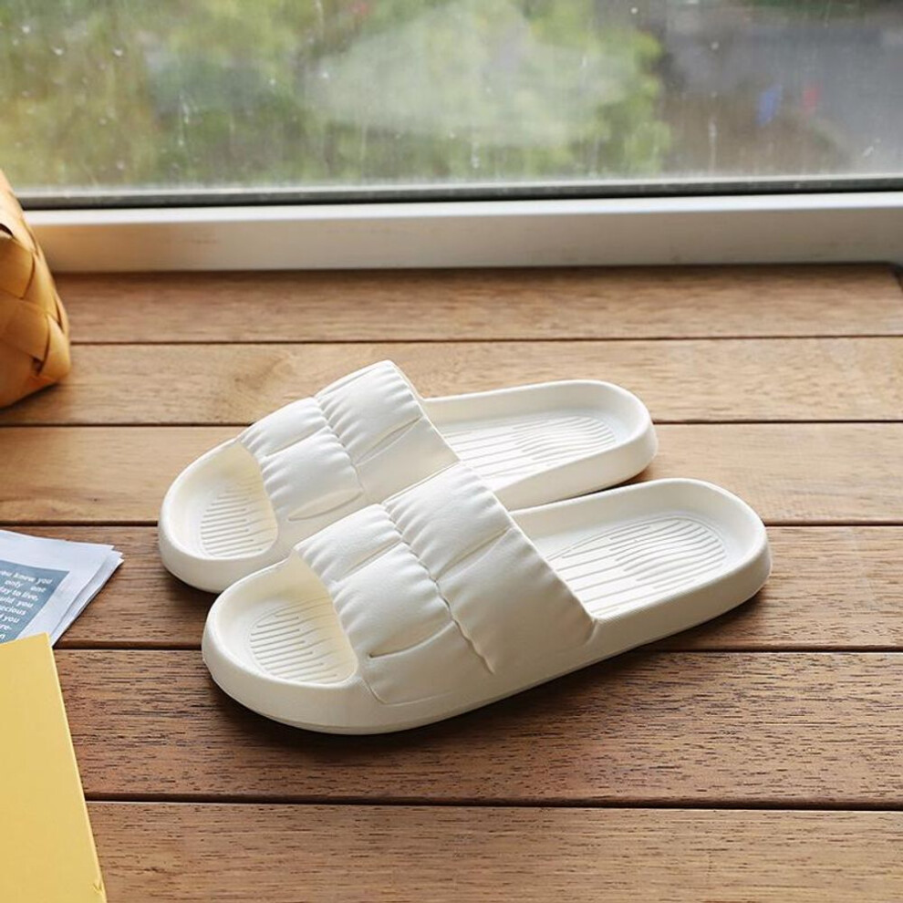 (white, 40-41) Women Super Light Cloud Slippers Sandals Summer Beach Soft Sole Female Flip Flops EVA Men Ladies Home Bathroom Anti-slip Slides