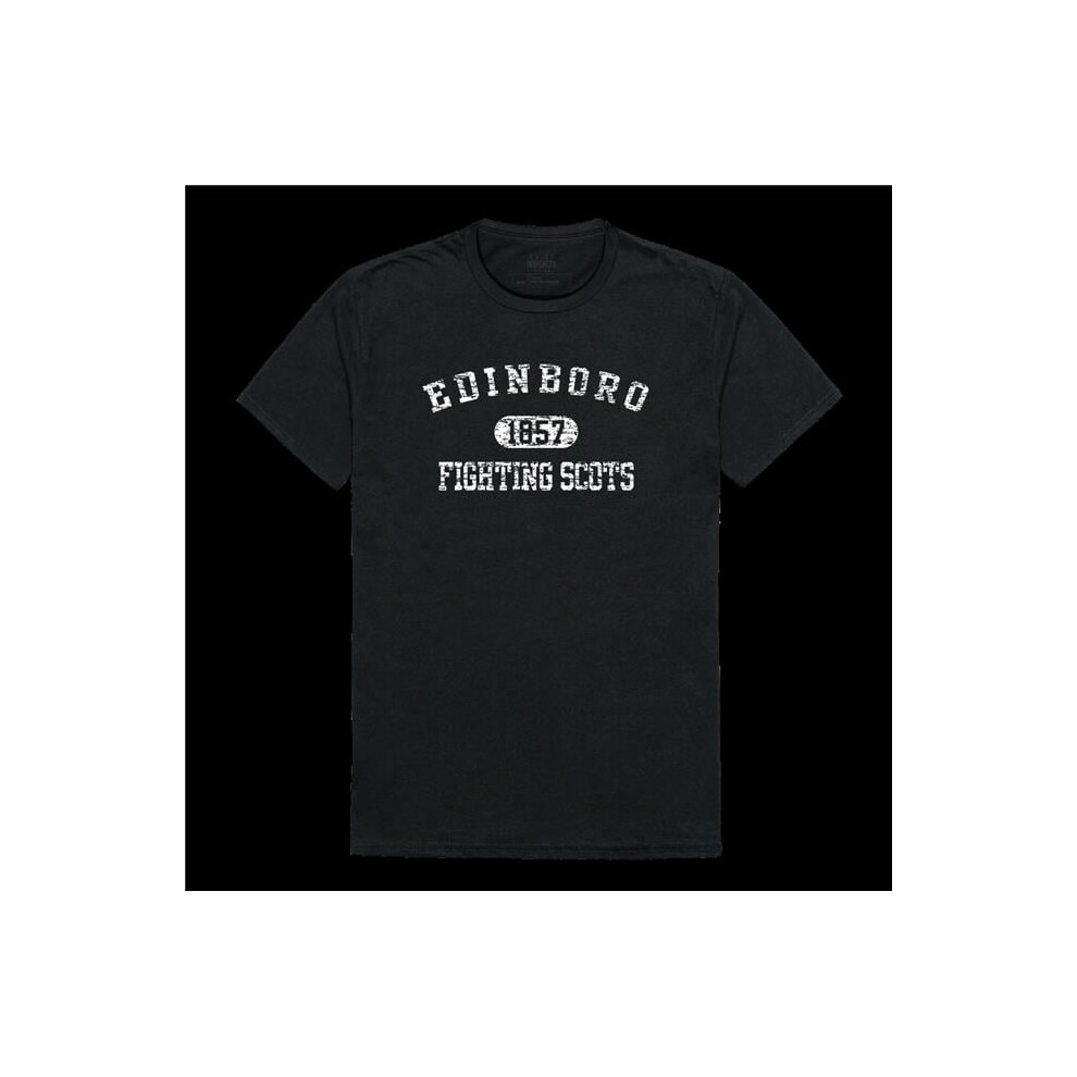 W Republic 574-516-BLK-04 Edinboro University Fighting Scots Distressed Arch College T-Shirt, Black - Extra Large-image-OPC-PGH9JK2-NEW